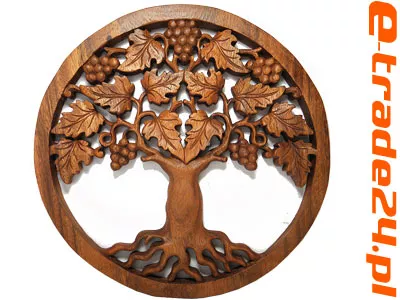 Rzeźba z Drewna Litego DRZEWO SZCZĘŚCIA Ornament śr. 50cm